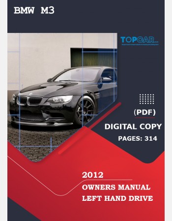 bmw m3 2012 owners manual